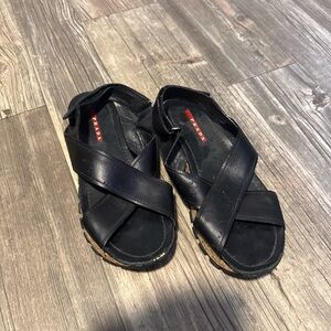 Black Leather Sandals